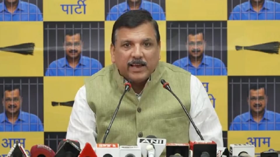 AAP MP Sanjay Singh said that BJP is conspiring to destroy Aam Aadmi Party