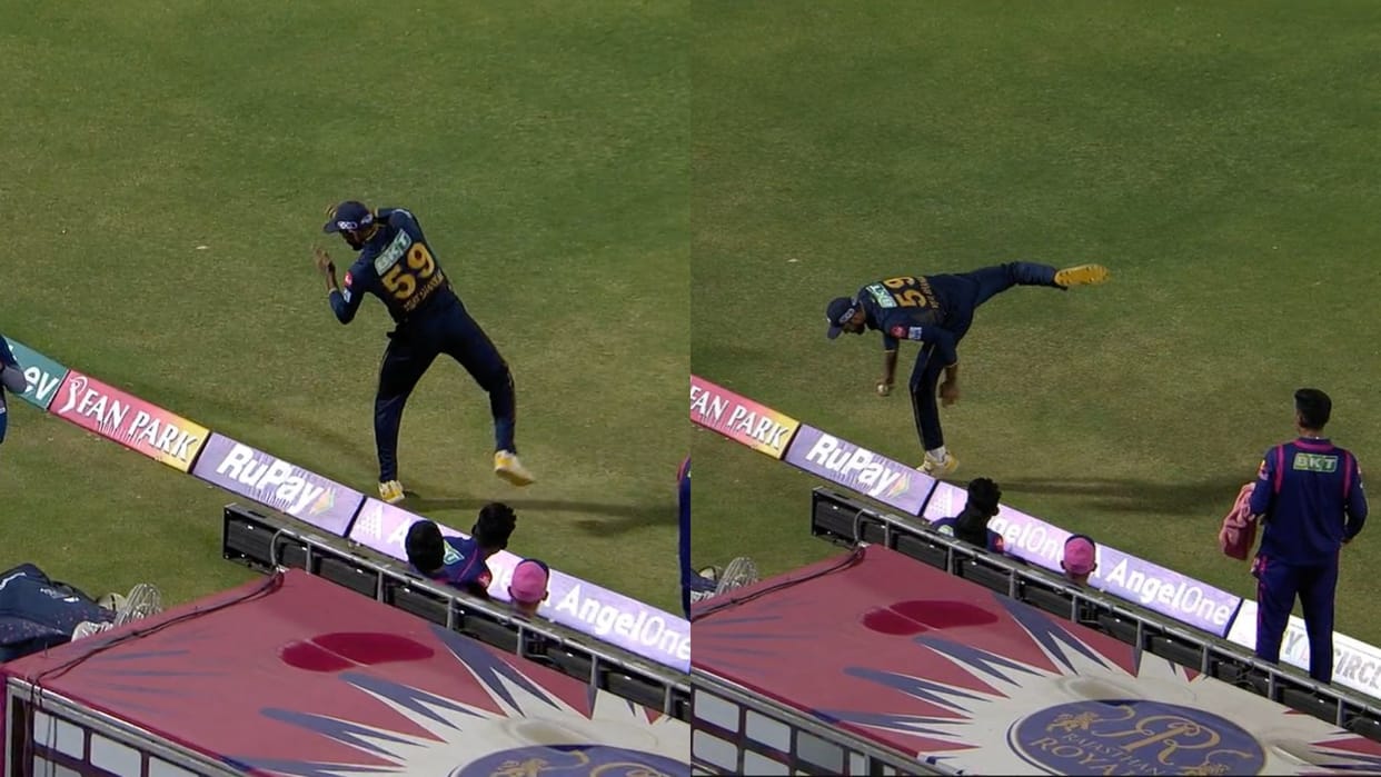 RR vs GT: vijay shankar took catch of riyan parag on boundary line video goes viral see ipl 2024
