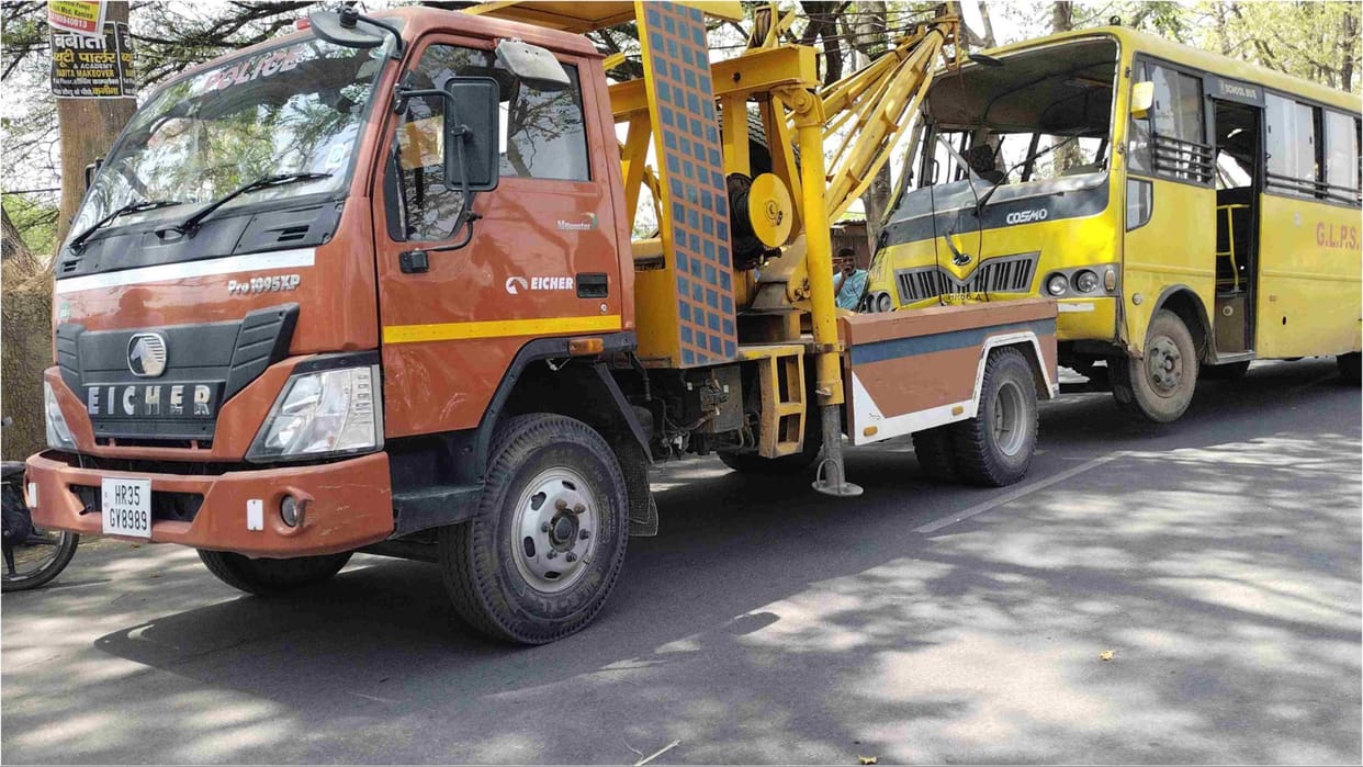 Haryana: School bus accident; Angry Chief Secretary orders to check every bus in ten days