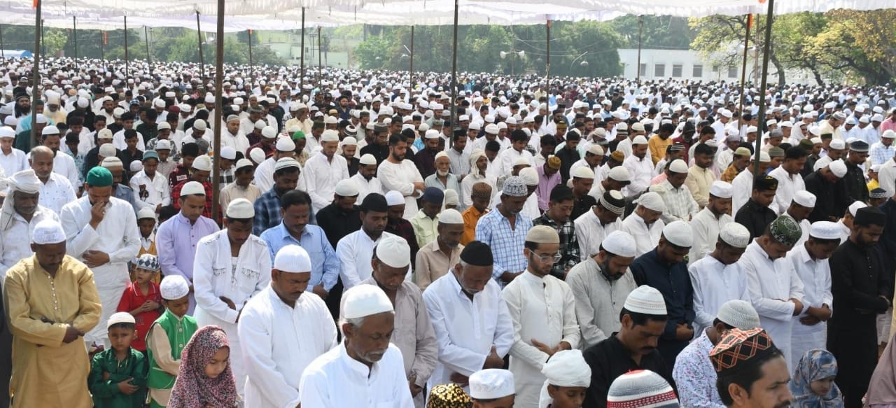 Eid celebration in Lucknow and other districts in Uttar Pradesh.
