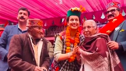 BJP candidate and actress Kangana Ranaut reached Manali