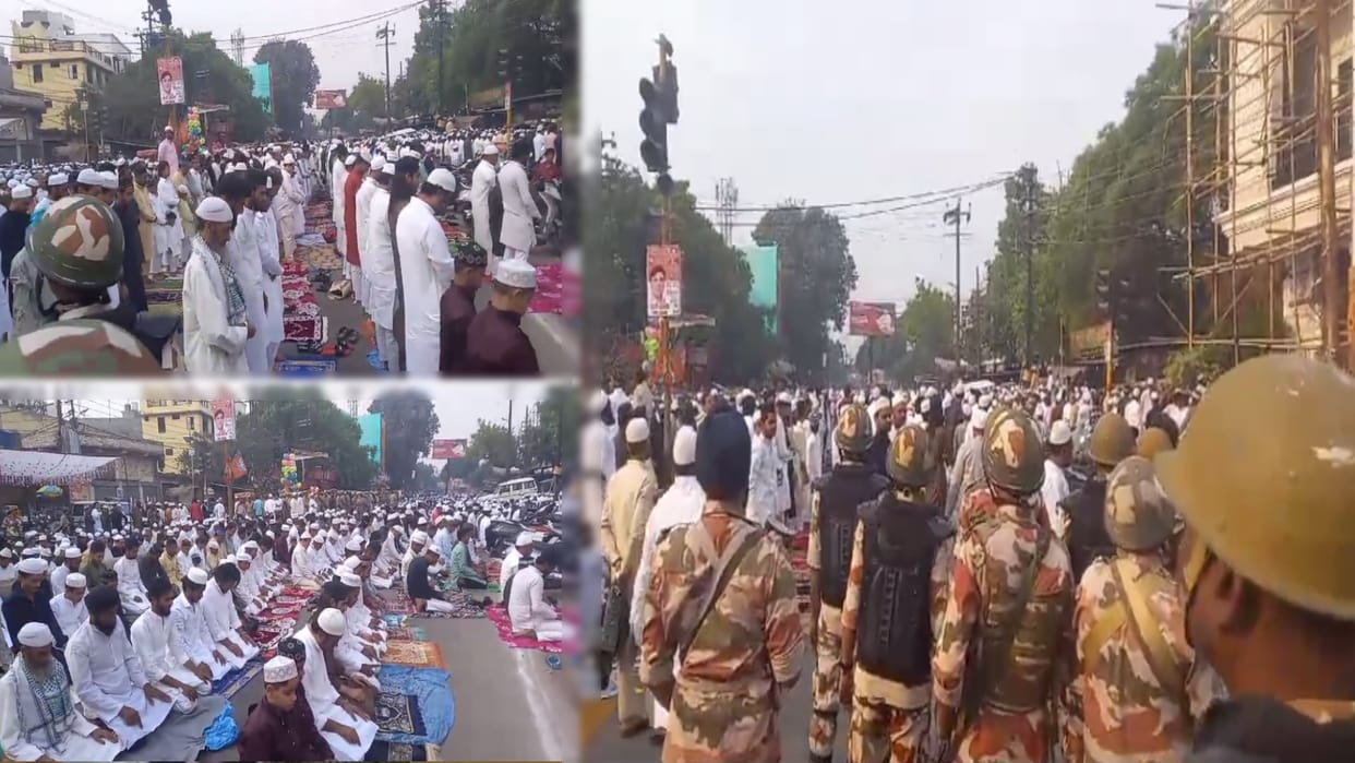Eid Ul Fitr: Police administration failed on Eid, Namaz held on road despite strictness in Meerut