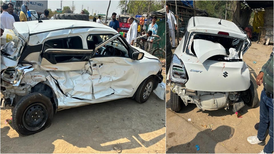 Family came by car to visit Banke Bihari crushed by unknown truck Three including mother and son died