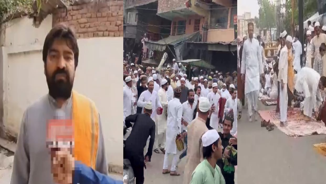 Muslims offered Eid namaz on road in presence of police in Meerut, Hindu leader Sachin Sirohi demanded action