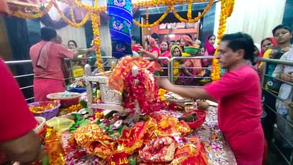 Navratri 2024 Maa Kushmanda decorated with ornaments chaitra navratri