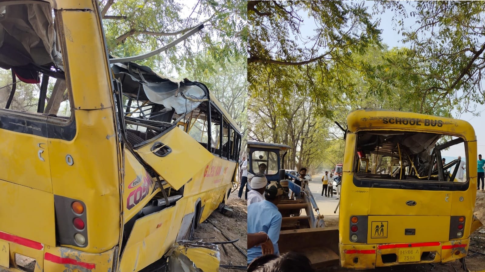 Haryana Mahendragarh School bus accident all updates in Hindi