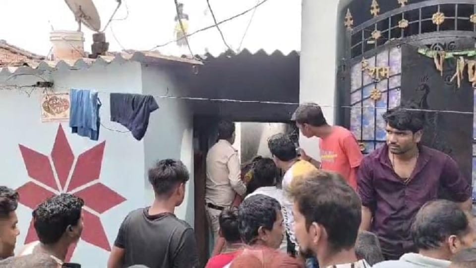 All household items were burnt to ashes due to fire fire brigade did not reach on time