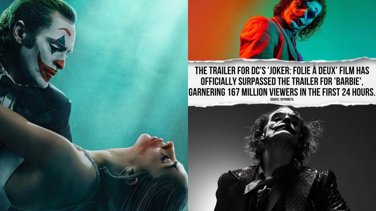 Joker Folie a Deux trailer launch garnered 167 million viewers in its first 24 hours broke Barbie record