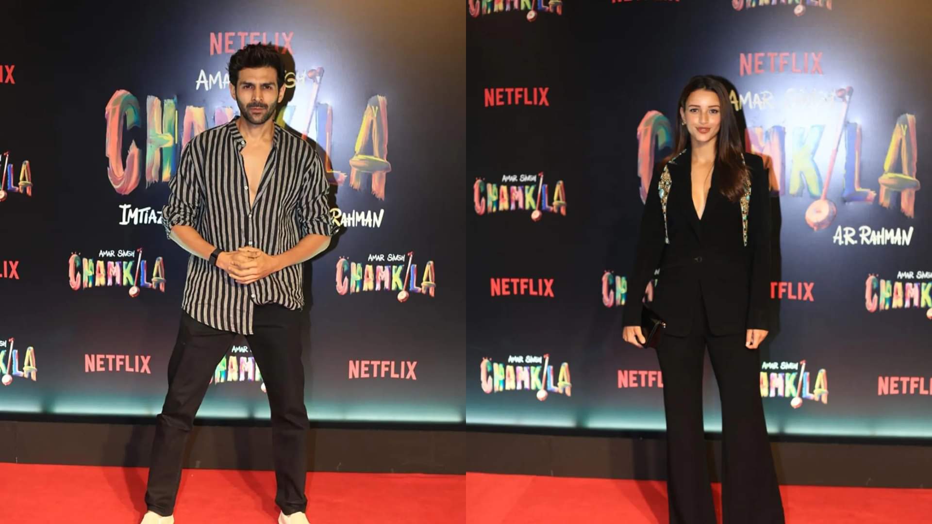 Amar Singh Chamkila Screening Diljit Dosanjh Parineeti Chopra Imtiaz Ali Kartik Aaryan Tripti Dimri joined it