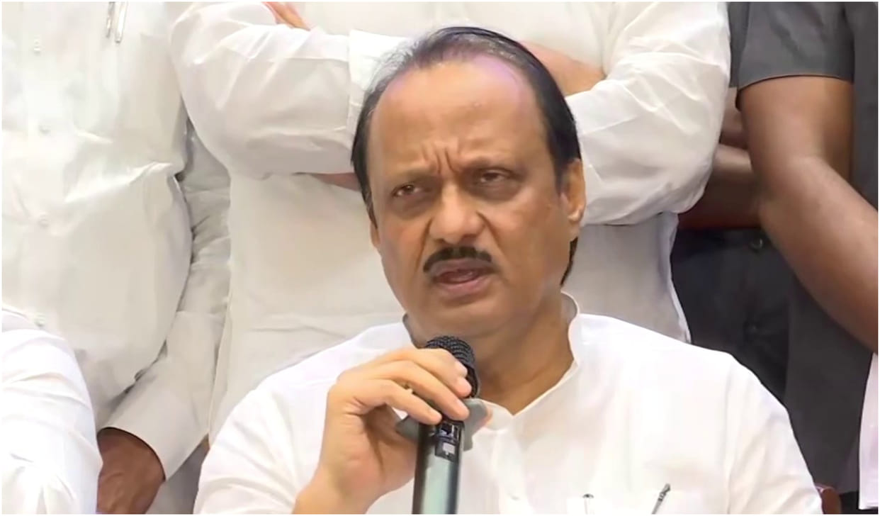 NCP chief Ajit Pawar discusses contentious Madha and Nashik seats with party workers