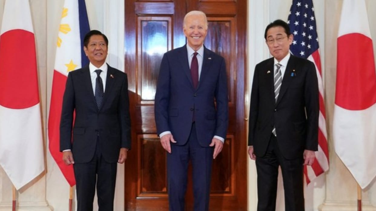 US Pres Joe Biden Hosts Japanese Philippines Leaders in White House for First Time Discussion Made on China