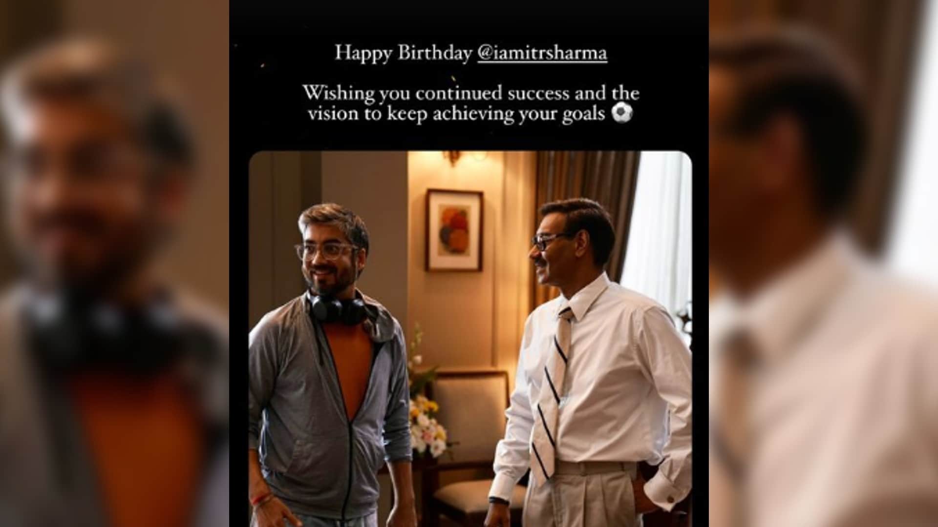 Ajay Devgn wishes Maidaan director Amit Sharma Happy Birthday shared photo from Film Set