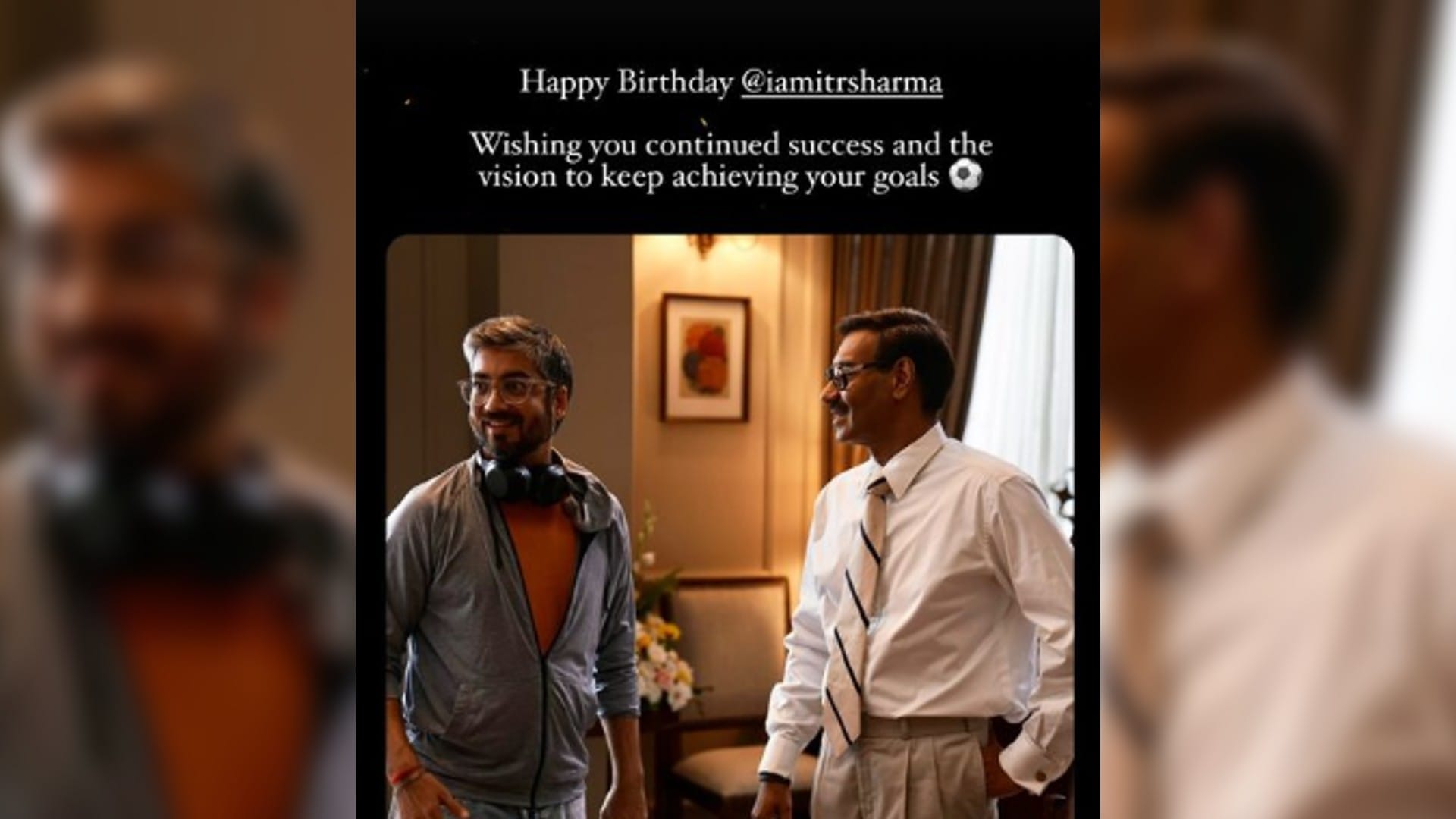 Ajay Devgn wishes Maidaan director Amit Sharma Happy Birthday shared photo from Film Set