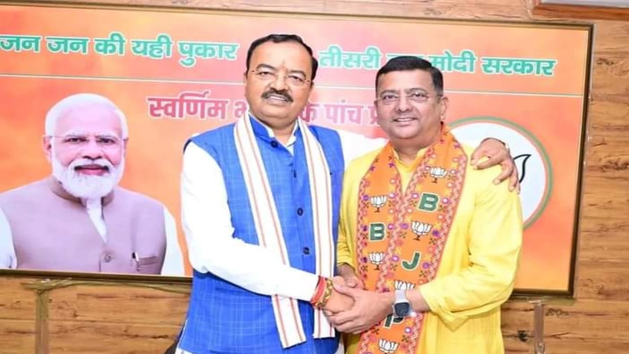 Neeraj Tripathi met Deputy CM, reached Lucknow after being declared candidate from Allahabad.