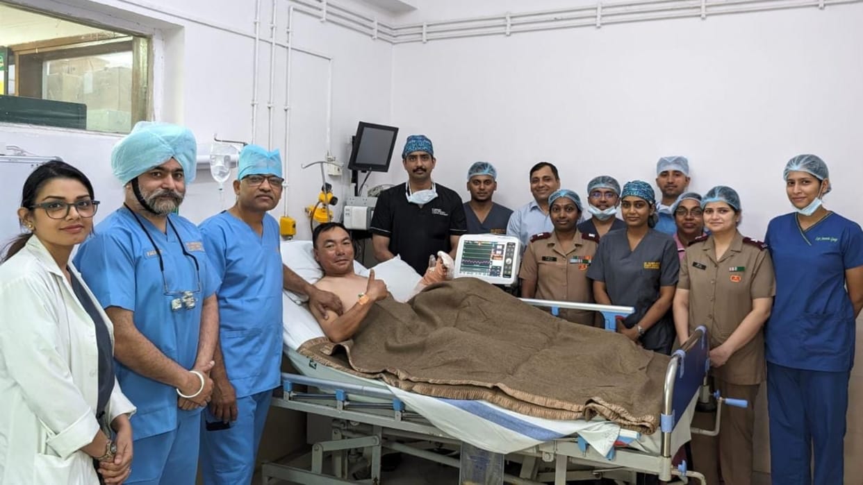 Indian Air Force carried out an operation in the dark and brought the soldier to Delhi on time