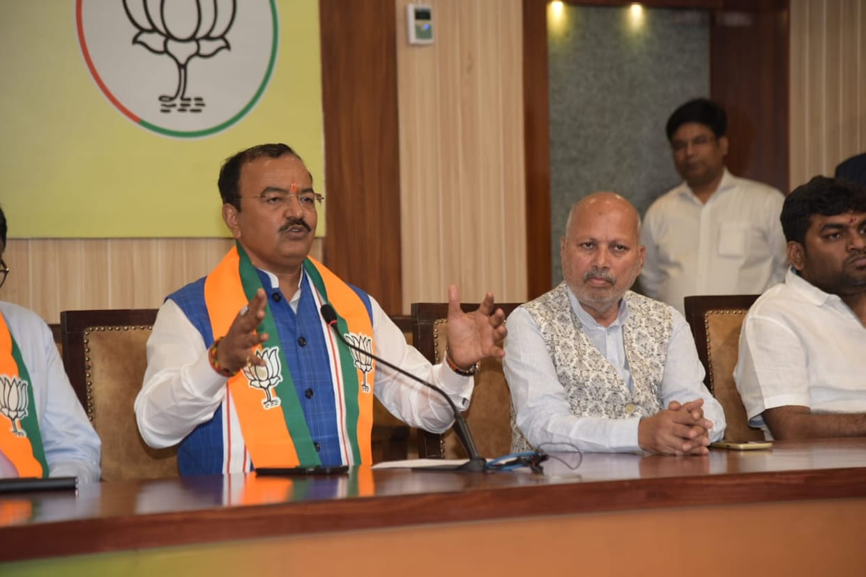 UP Deputy CM Keshav Prasad Maurya addressed media in Lucknow.