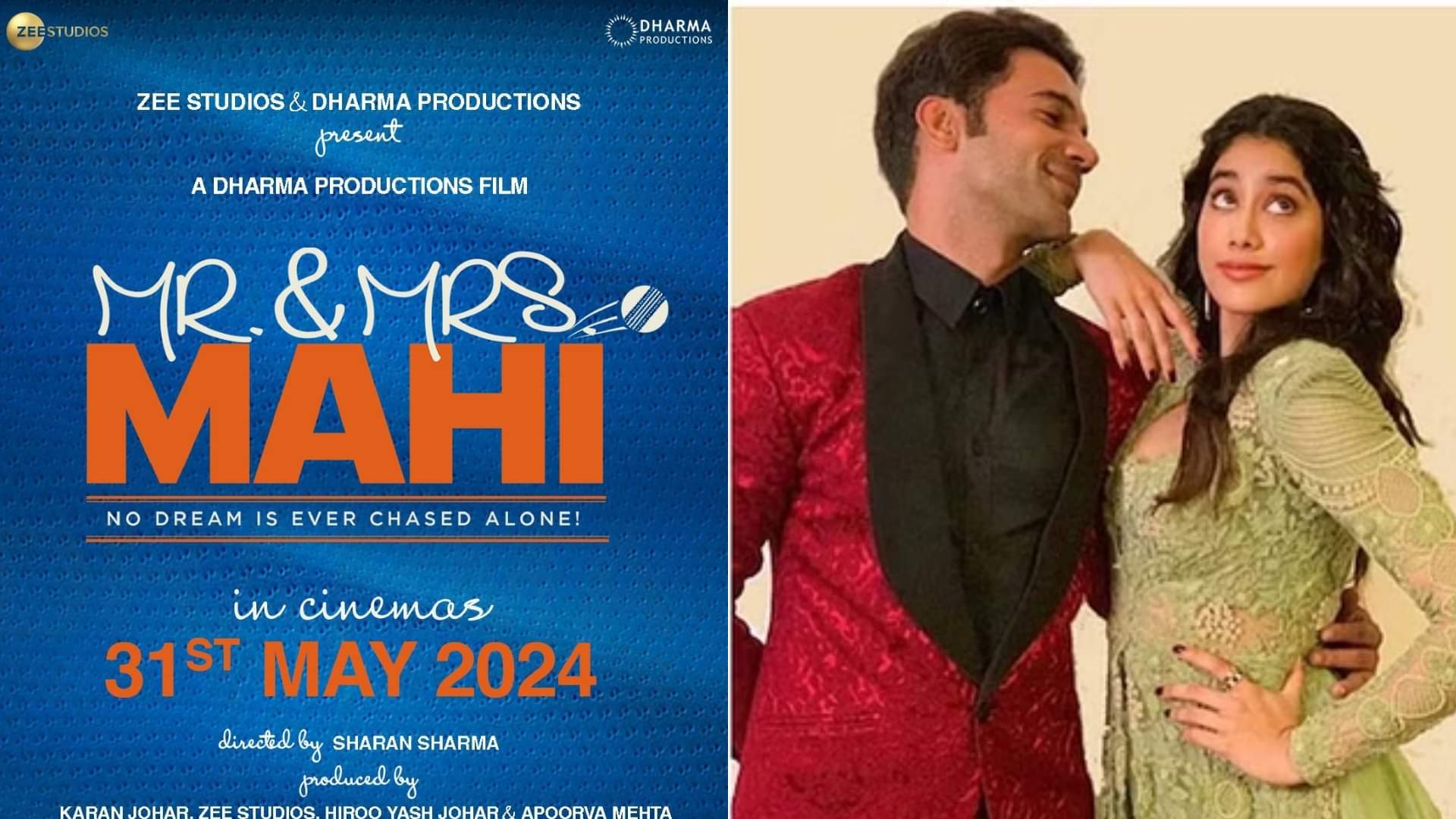 Mr and Mrs Mahi release date postpone rajkummar rao and janhvi kapoor film to hit in theaters on 31 may 2024