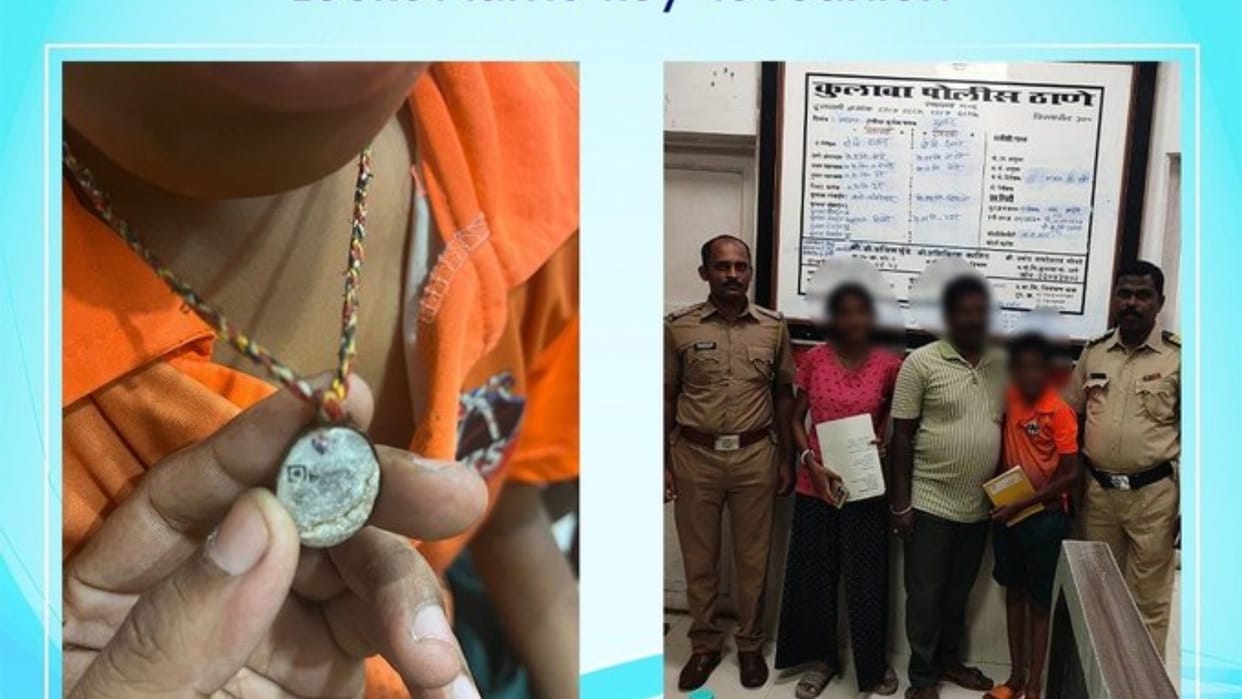 Mumbai: Mentally challenged child reunited with parents with the help of QR code locket was missing for 2 days