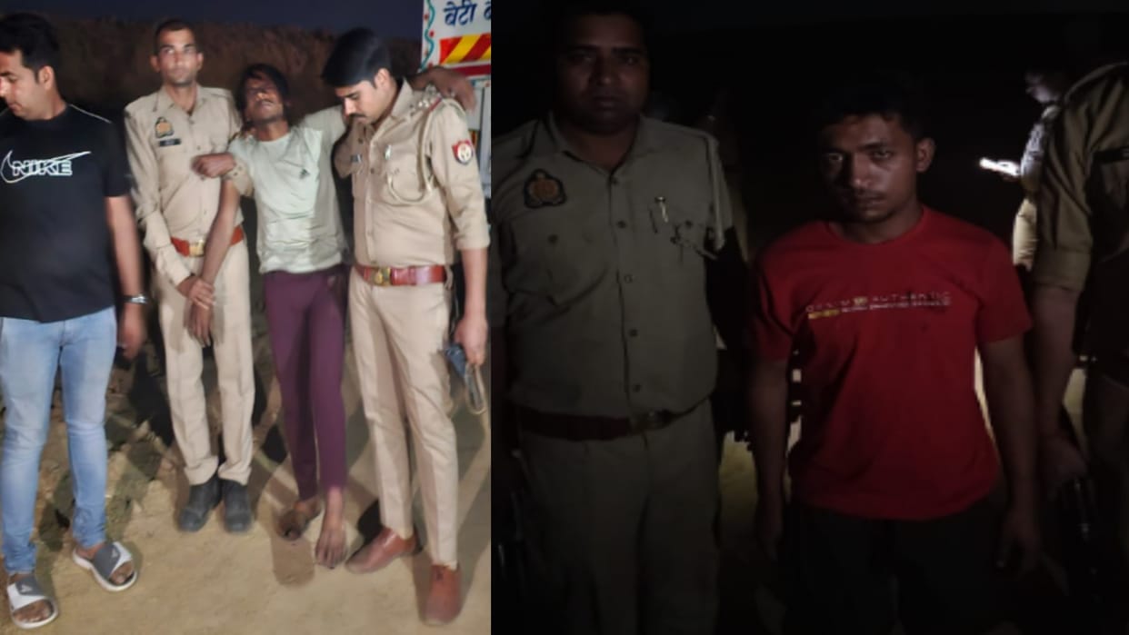 Meerut: Encounter with cow smuggler carrying a reward of Rs 20 thousand, two arrested
