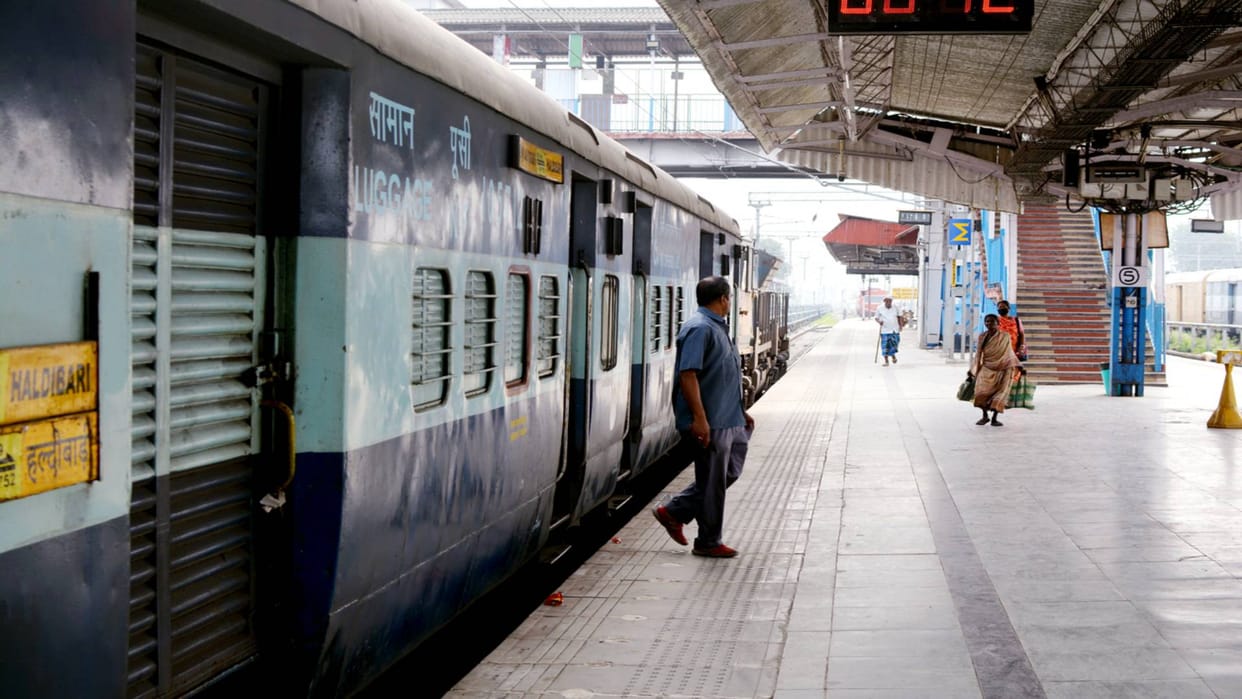 milk available for hungry child in moving train at agra railway station