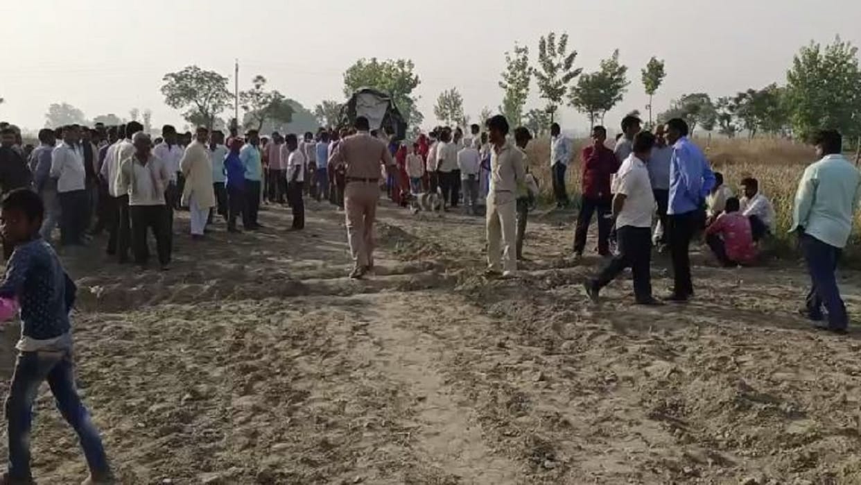 Farmer body found lying in the field family members accused of murder in budaun