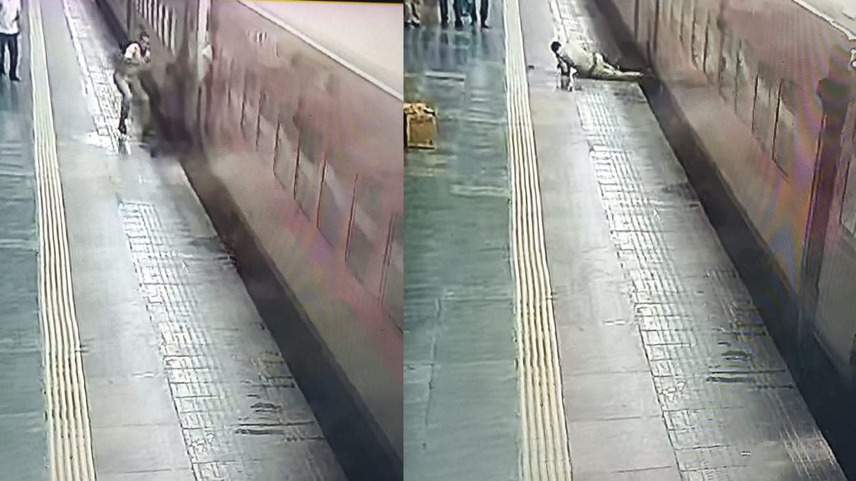 Foot slipped while boarding moving train, RPF ASI saved passenger's life