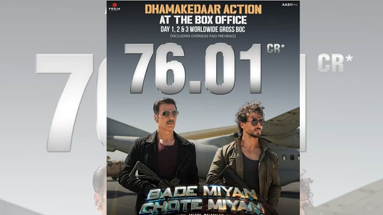 Bade Miyan Chote Miyan Worldwide Box Office Akshay Kumar Tiger Shroff Action Film Collection Crossed 76.01 cr