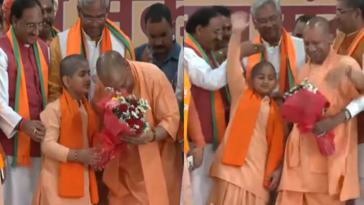 Child reached the stage dressed as Yogi Adityanath in roorkee election campaign Uttarakhand Lok Sabha Election