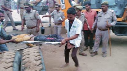 Muzaffarnagar: Linter fell while lifting 12 shops with a jack, one died, six injured