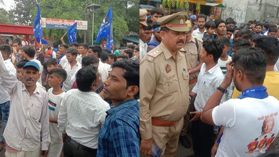Rampur: Uproar over stopping the procession on Ambedkar Jayanti, police took DJ into custody