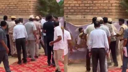 Jalore News: NSUI leader clashes with police after entering through VIP gate