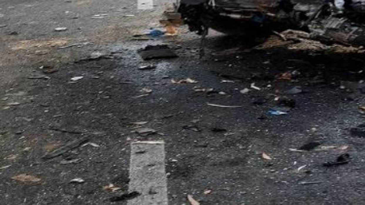 Two friends riding a bike died in a tragic accident on Firozabad Highway