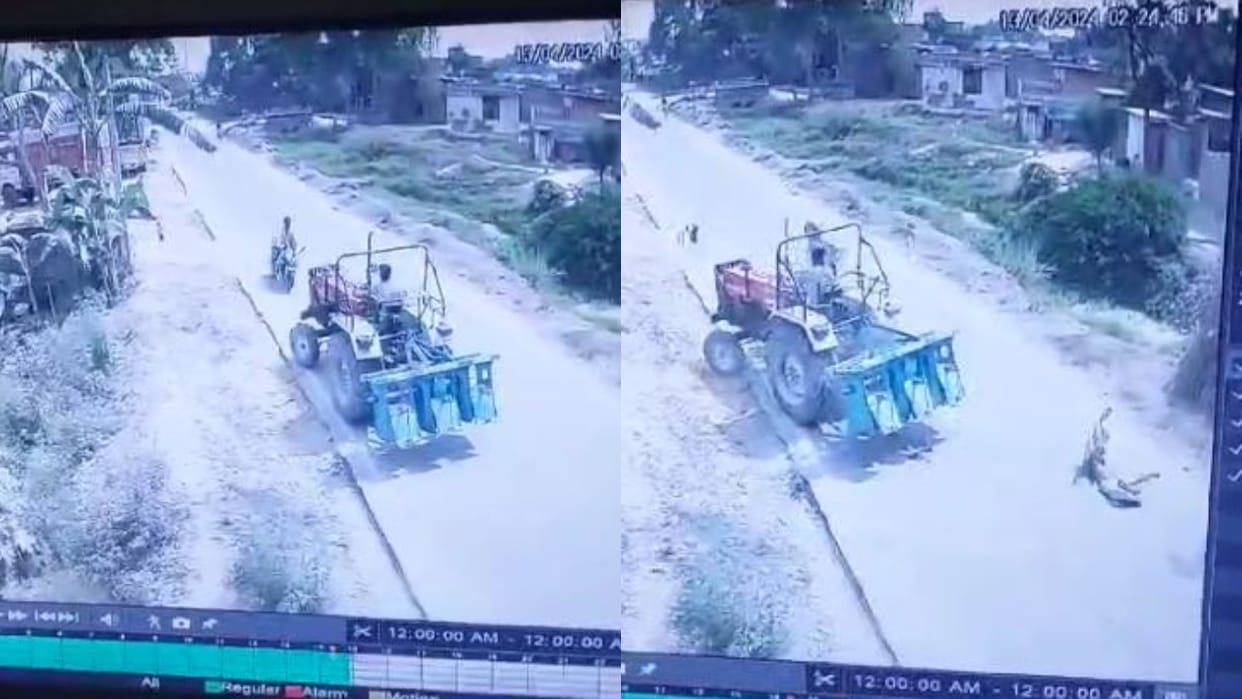 over speed bike collides with tractor youth injured in bareilly