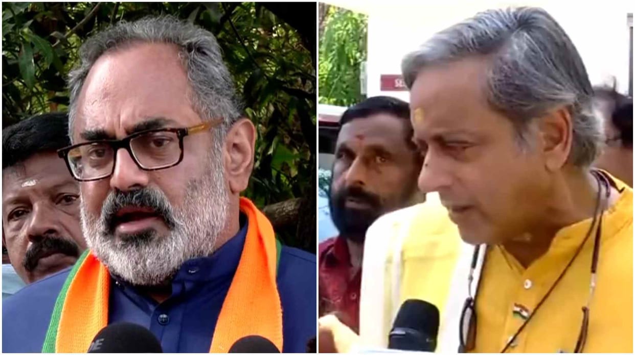 Election Commission Shashi Tharoor statement against Chandrasekhar in interview violates model code
