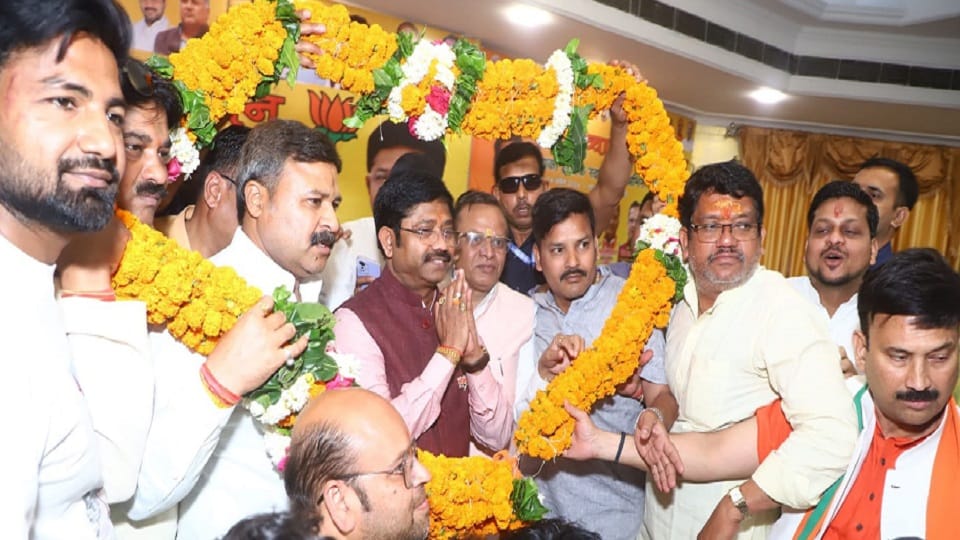 BJP Vyapari Sammelan in Aligarh