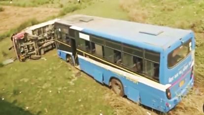 Bihar News: Accident today in Darbhanga on national highway 27, bus passengers injured in accident news