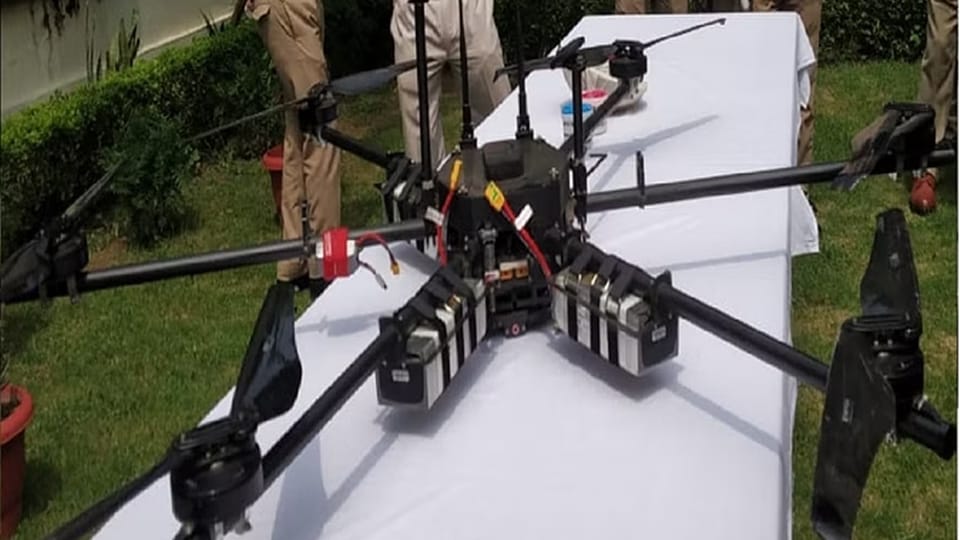 Jammu Kashmir: Police seized drone in Mendhar Poonch
