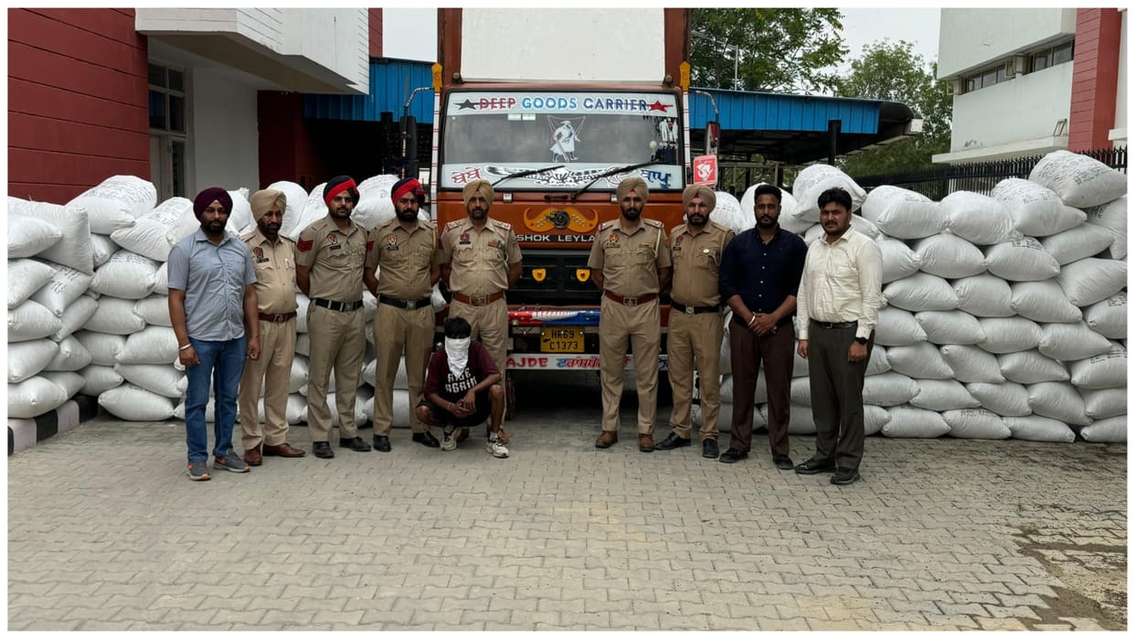 Barnala Police has busted an interstate drug racket and recovered 2100 Kg Poppy Husk