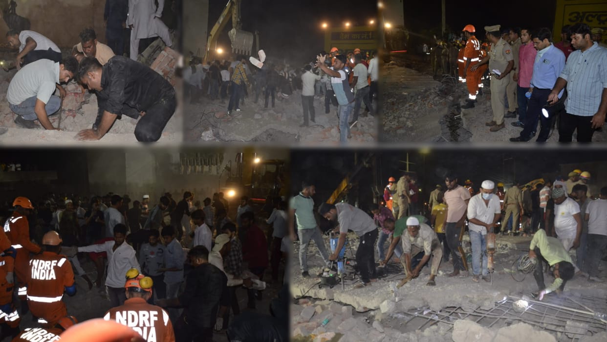 Muzaffarnagar People came together after big accident due to roof collapse in-muzaffarnagar many people buried