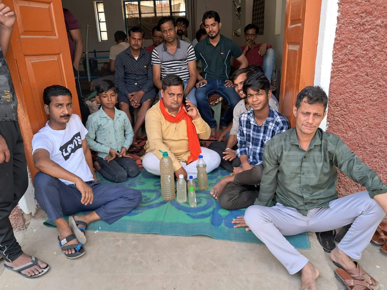People demonstrated for one month regarding contaminated water supply