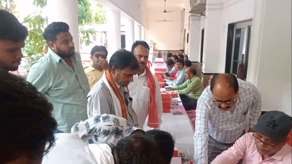 Infighting in Congress amid Loksabha elections Vishnu Yadav bought nomination form in Bilaspur