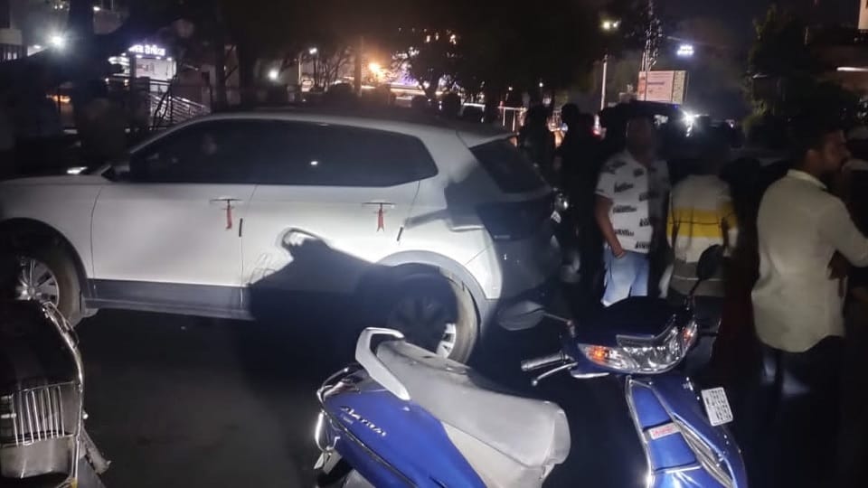 Grandson of former minister Chaudhary Udaybhan tried to run a car over the girl and her father