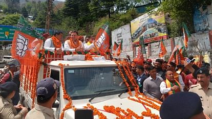 Lok Sabha election 2024 Dhami road show in Joshimath sought support for BJP candidate Anil Baluni