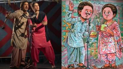 Chamkila new look loved by fans Diljit Dosanjh Parineeti Chopra doodle celebrating film success
