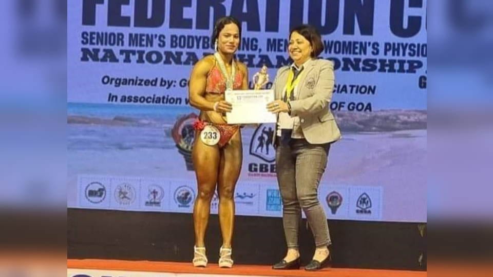 Roorkee Female policeman Pooja got third place in bodybuilding championship held in Goa