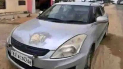 पुलिस ने सीज की कार।