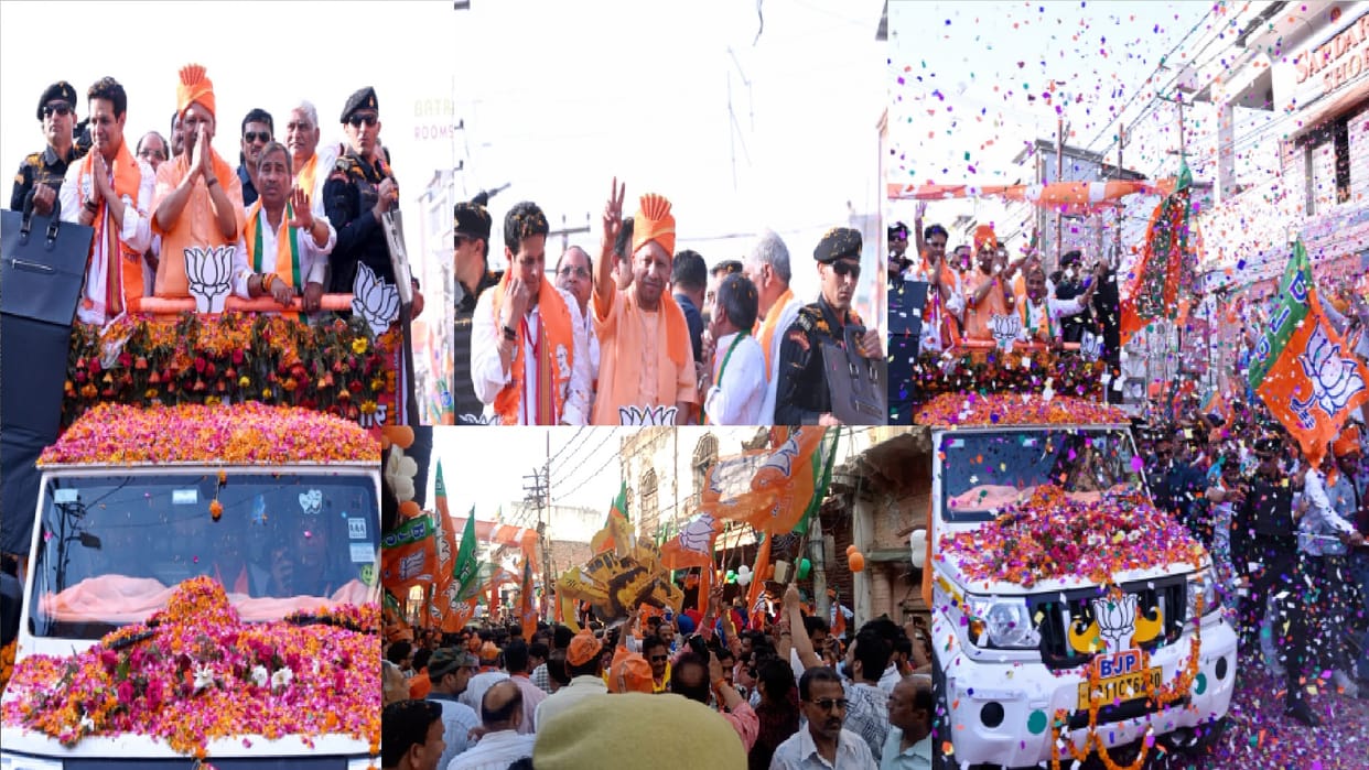 Mission 2024: Chief Minister Yogi Adityanath held road show in Saharanpur