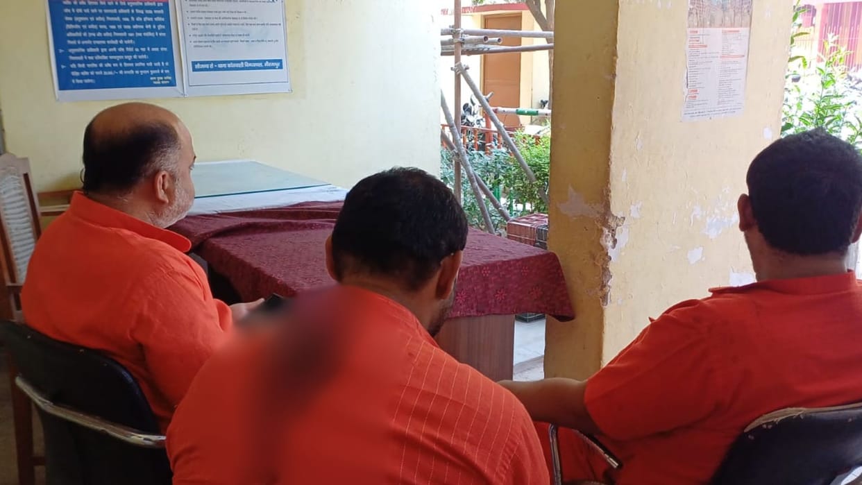 Two priests fought with each other in vindhyachal mandir campus