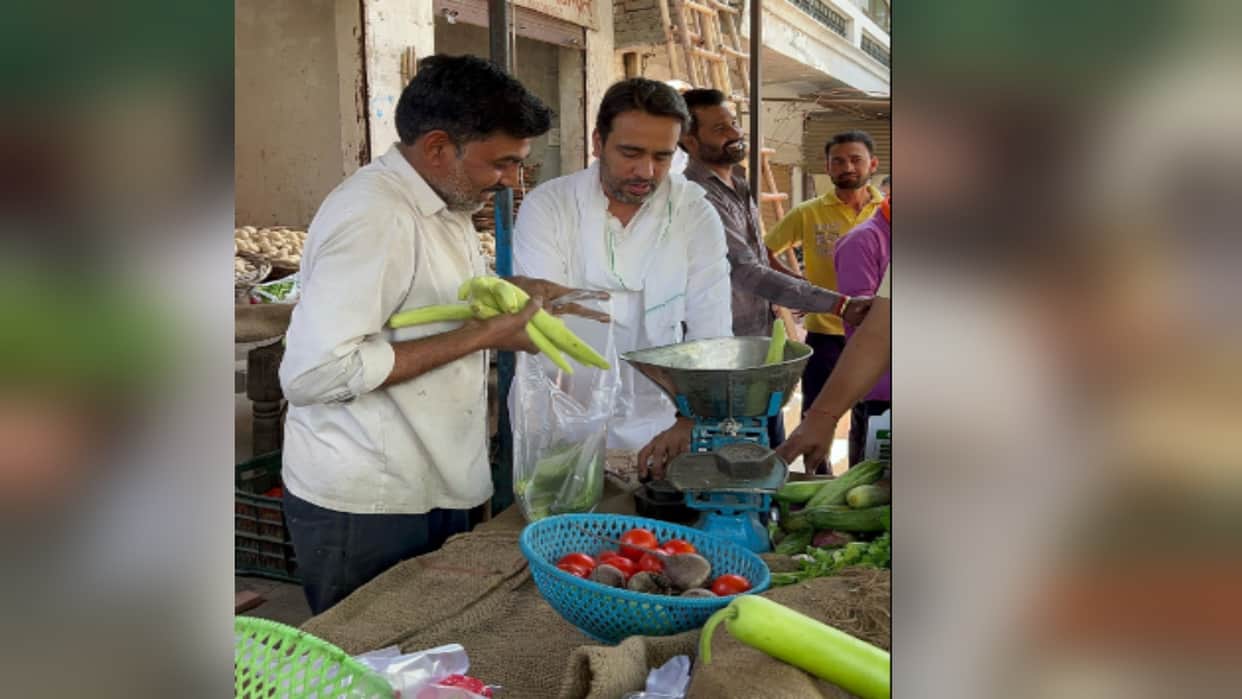 Election 2024: RLD President Jayant Chaudhary pics buying cucumber lemon and green chillies goes viral