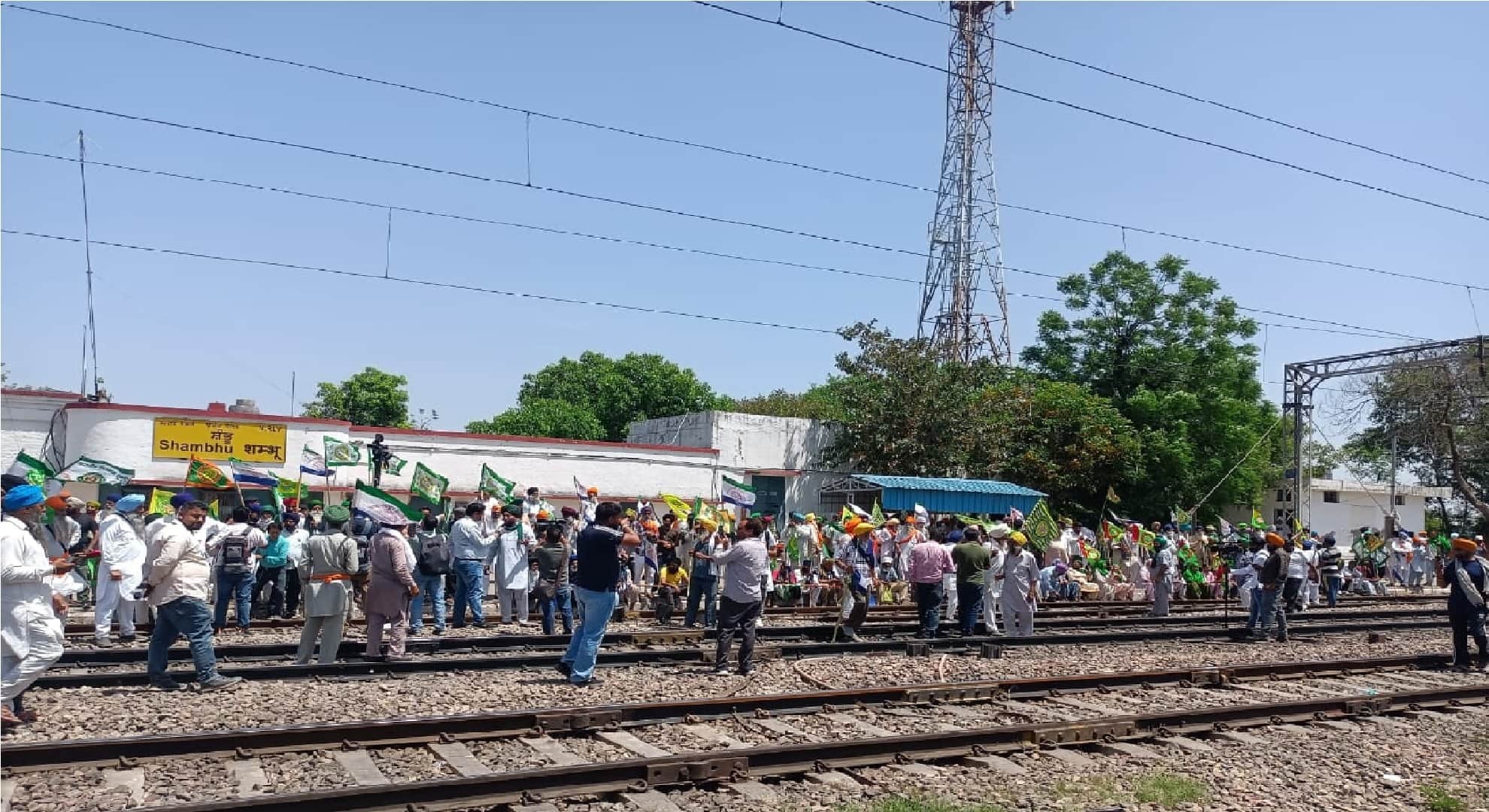 किसानों का रेल रोको आंदोलन